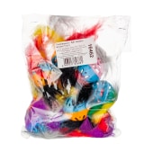 Погремушка с бубенчиком, пером и мехом, 10 шт, ЗООНИК