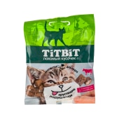 TITBIT лакомство хрустящие подушечки для кошек с паштетом из говядины, 30 г