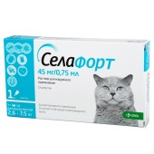 СЕЛАФОРТ капли для кошек 2,6 - 7,5 кг, 1 пипетка