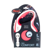 Рулетка COMFORT L (8 м, до 50 кг) ремень, красный, FLEXI