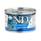 N&D OCEAN влажный корм для щенков, беременных и кормящих собак (ТРЕСКА, ТЫКВА), 140 г