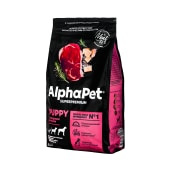ALPHAPET для щенков, беременных и кормящих собак крупных пород (ГОВЯДИНА, РУБЕЦ), 3 кг