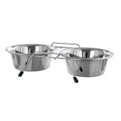 Миска двойная на подставке, 2 * 450 мл