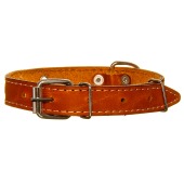 Ошейник кожаный СТАНДАРТ 2 см, до 44 см, РЫЖИЙ, ДАРЭЛЛ