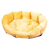 Лежанка PUMA овальная пухлая с подушкой БЕЖЕВЫЙ (75 * 60 * 22 см)