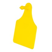 Бирка двойная СКС (61 * 80 мм) жёлтая без номера (под щипцы СКС с иглой), 100 шт