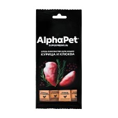 ALPHAPET крем-лакомство для кошек с курицей и клюквой, 48 г