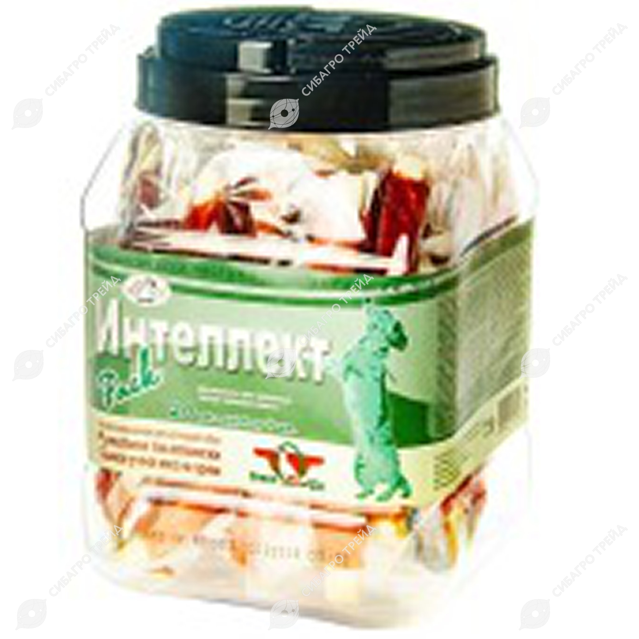 Лакомство ИНТЕЛЛЕКТ утиное мясо с морской рыбой для собак, 600 г, GREENQZIN