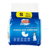 CLINY пояс для кобелей, размер S (объём талии 25-40 см), 12 шт