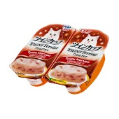 INABA Twins Terrine паштет с тунцом магуро и куриным филе со вкусом кацуобуси для кошек, 2 шт по 35 г