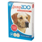 Лакомство ДОКТОРZOO для собак ЗДОРОВАЯ СОБАКА с морскими водорослями, 90 табл