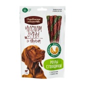 ДЕРЕВЕНСКИЕ ЛАКОМСТВА роллы с говядиной для собак, 100 г