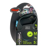 Рулетка BLACK DESIGN M (5 м, 20 кг) трос, синий, FLEXI