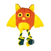 Игрушка-пищалка WOGY Летучая мышь (23,5 * 20 * 4,5 см) для собак, мягкая с канатами, крылья шуршат