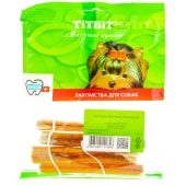 TITBIT лакомство корень бычий резаный для собак (мягкая упаковка)