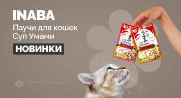 Новинки INABA: паучи для кошек Суп Умами