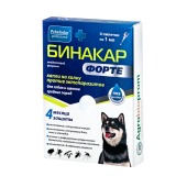 БИНАКАР ФОРТЕ капли для собак и щенков средних пород, 4 пипетки по 1 мл