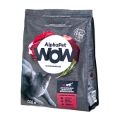 ALPHAPET WOW для взрослых домашних кошек и котов (ГОВЯДИНА, ПЕЧЕНЬ), 0,35 кг
