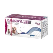 DAMACRYL (ПГА) плетеная рассасывающаяся нить (1 * 75 см, 0) с иглой 35 мм, 3/8, обратно-режущая, 12 шт