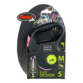 Рулетка BLACK DESIGN M (5 м, 20 кг) трос, розовый, FLEXI