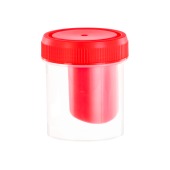 Контейнер для сбора биоматериала стерильный со шпателем, 60 мл.