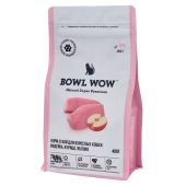 BOWL WOW для кошек (ИНДЕЙКА, КУРИЦА, ЯБЛОКО), 0,4 кг