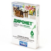 ДИРОНЕТ СПОТ-ОН капли для котят, 3 пипетки