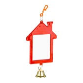 Зеркало для птиц ИЗБУШКА с колокольчиком 5 * 7 см, ДАРЭЛЛ