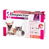 INSPECTOR MINI капли для кошек и собак 0,5 - 2 кг, 3 пипетки.