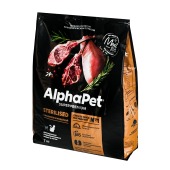 ALPHAPET для взрослых стерилизованных кошек (ЯГНЕНОК, ИНДЕЙКА), 7 кг