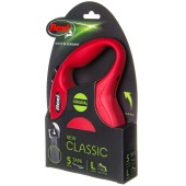 Рулетка CLASSIC L (5 м, 50 кг) ремень, красный, FLEXI