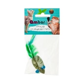 Мышь из мяты ушки + перья разноцветные, AMBAR