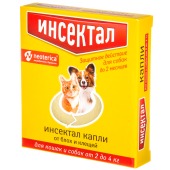 ИНСЕКТАЛ капли для кошек и собак 2 - 4 кг, 1 пипетка