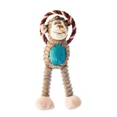 Игрушка-пищалка WOGY Зверята (30 * 12 * 10 см) для собак, мягкая, с ручкой, микс