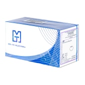 Нить PGA (ПГА), фиолетовый MP 1,5 (USP 4-0), 75 см 1 игла режущая, 20 мм, изгиб 1/2, 20 шт, МТ