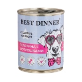 BEST DINNER VET PROFI Gastro Intestinal консервы для собак (ТЕЛЯТИНА, ПОТРОШКИ), 340 г