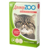 Лакомство ДОКТОРZOO для кошек СО ВКУСОМ ПЕЧЕНИ и биотином, 90 табл