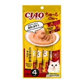 INABA Ciao Churu пюре из курицы и краба для кошек, 4 шт по 14 г