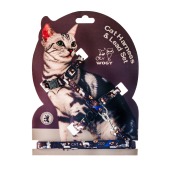 Шлейка-жилет WOGY с поводком (120 * 1 см) для кошек, микс