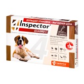 INSPECTOR QUADRO капли для собак 40 - 60 кг, 3 пипетки.