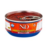 N&D PUMPKIN влажный корм для кошек (ПЕРЕПЕЛ, ТЫКВА), 70 г