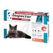 INSPECTOR QUADRO капли для кошек 4 - 8 кг, 3 пипетки