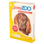 Лакомство ДОКТОРZOO для собак СО ВКУСОМ СЫРА и биотином, 90 табл