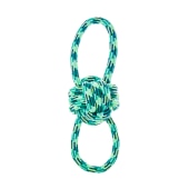 Игрушка канат мяч с 2-мя петлями (34 * 10 см) для собак, микс, NUNBELL