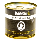 ЧЕТВЕРОНОГИЙ ГУРМАН Platinum Line для собак (СЕРДЕЧКИ КУРИНЫЕ, ЖЕЛЕ), 240 г.