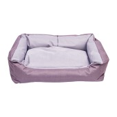 Лежанка ОКСФОРД №1 прямоугольная с подушкой СЕРЫЙ (55 * 40 * 18 см), ДАРЭЛЛ