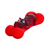 Игрушка-пищалка WOGY Косточка с коровкой (16 * 6,5 * 4,5 см) для собак