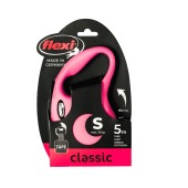 Рулетка CLASSIC S (5 м, 15 кг) ремень, розовый, FLEXI