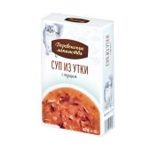 ДЕРЕВЕНСКИЕ ЛАКОМСТВА суп из утки с тунцом для кошек, 4 шт по 35 г