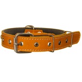 Ошейник кожаный 30(2) украшенный цветной, ZOOМИР